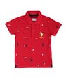 U.S. Polo Assn. Kids Brand Print Cotton Polo Shirt
