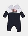 U.S. Polo Assn. Kids Baby Assorted Long Sleeve Romper - Pack Of 2