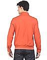 U.S. Polo Assn. Men Orange High Neck Zip Up Solid Jacket