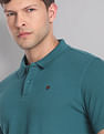 AD by Arvind Cotton Solid Polo Shirt