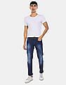 Flying Machine Men Dark Blue Jackson Skinny Fit Low Rise Jeans