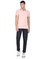 Tommy Hilfiger Men Navy Micro Check Denton Straight Fit Casual Trousers