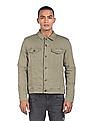 Flying Machine Spread Collar Long Sleeve Casual Jacket