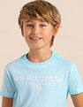 U.S. Polo Assn. Kids Boys Brand Printed Regular Fit T-Shirt