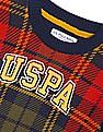 U.S. Polo Assn. Kids Crew Neck Checked Sweater
