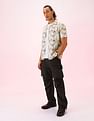 Flying Machine Mid Rise Loose Fit Cargo Pants