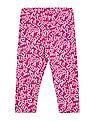 U.S. Polo Assn. Kids Elasticized Waist Brand Print Leggings
