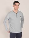 U.S. Polo Assn. Heathered Tipped Collar Henley T-Shirt