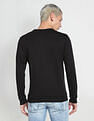 Flying Machine Crew Neck Solid Sweatshirt