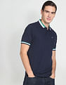 Arrow Sports Striped Collar Cotton Polo Shirt
