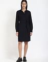 Tommy Hilfiger Cotton Spread Collar Sheath Dress
