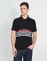 Arrow Sports Horizontal Stripe Cotton Polo Shirt