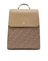 Tommy Hilfiger Logo Khaki Polyester Backpack