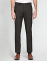Arrow Mid Rise Checked Formal Trousers