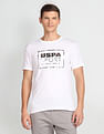 USPA Active Slim Fit Brand Print T-Shirt