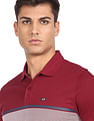 Arrow Sports Horizontal Stripe Cotton Polo Shirt