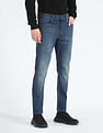 Flying Machine Stone Wash Slash Slim Tapered Fit Classic Vintage Jeans
