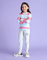 U.S. Polo Assn. Kids Girls Horizontal Stripe Sweater