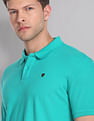 AD by Arvind Cotton Solid Polo Shirt