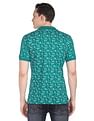 AD by Arvind Cotton Floral Print Polo Shirt