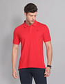 AD by Arvind Cotton Solid Polo Shirt