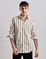 Calvin Klein Jeans Vertical Stripes Slim Fit Plain Woven Shirt