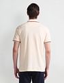 Arrow Sport Striped Collar Solid Polo Shirt