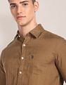 U.S. Polo Assn. Pure Linen Solid Shirt