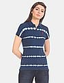 U.S. Polo Assn. Women Tie And Dye Pique Polo Shirt