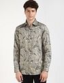 Calvin Klein Jeans Printed Slim-Fit Poplin Woven Shirt