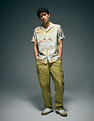 Flying Machine Abstract Printed Digitopia Cuban Collar Shirt