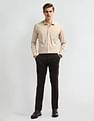 Arrow Mid Rise Carson Tapered Fit Trousers