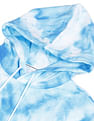Calvin Klein Jeans Men White And Blue Tie Dye Logo Print Hoodie