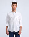 Flying Machine Slim Fit Solid Cotton Shirt