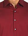 Calvin Klein Men Dark Red Slim Fit Solid Casual Shirt