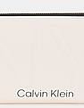 Calvin Klein Women White Embossed Upper Ziparound Wallet