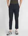 Arrow Sports Pinstriped Mid Rise Trousers