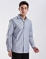 Calvin Klein Jeans Vertical Stripes Slim Fit Dobby Woven Shirt