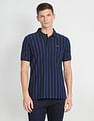Arrow Sports Vertical Stripe Pique Polo Shirt