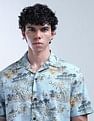 Flying Machine Tropical Printed Pure Cotton Cuban Shirt