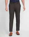 Arrow Mid Rise Dobby Trousers