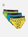 USPA Innerwear Mid Rise Cotton Spandex IKBB Briefs - Pack Of 3
