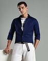 Tommy Hilfiger Self Design Slim Fit Cotton Shirt