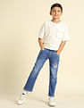 U.S. Polo Assn. Kids Boys Relaxed Fit Lightly Distressed Jeans