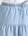 Tommy Hilfiger Tiered Chambray Mini Skirt