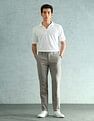 Arrow Solid Slim Fit Formal Trousers