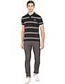 U.S. Polo Assn. Denim Co. Striped Muscle Fit Polo Shirt