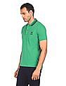 U.S. Polo Assn. Striped Collar Solid Polo Shirt