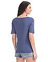 U.S. Polo Assn. Women Crew Neck Horse Print T-Shirt
