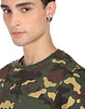 Flying Machine Camouflage Print Cotton Sweatshirt